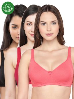 Inner Sense - Organic Cotton Antimicrobial Seamless Side Support Bra (Pack of 3)