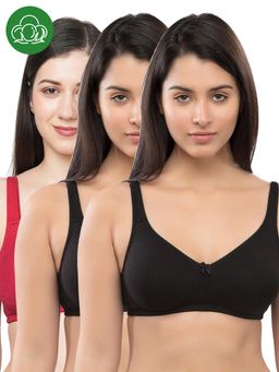 Inner Sense - Organic Cotton Antimicrobial Seamless Side Support Bra (Pack of 3)