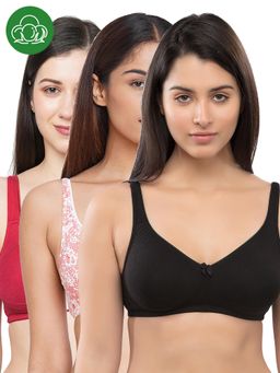 Inner Sense - Organic Cotton Antimicrobial Seamless Side Support Bra (Pack of 3)
