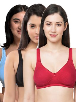 Inner Sense - Organic Cotton Antimicrobial Seamless Side Support Bra (Pack of 3)