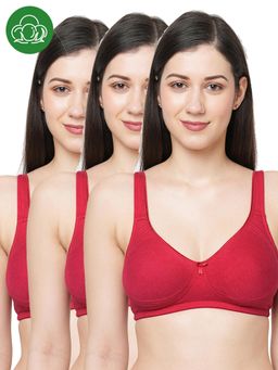 Inner Sense - Organic Cotton Antimicrobial Seamless Side Support Bra (Pack of 3)