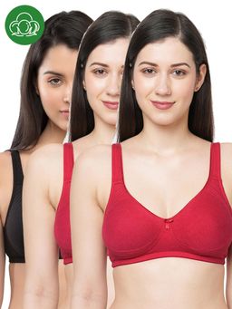 Inner Sense - Organic Cotton Antimicrobial Seamless Side Support Bra (Pack of 3)