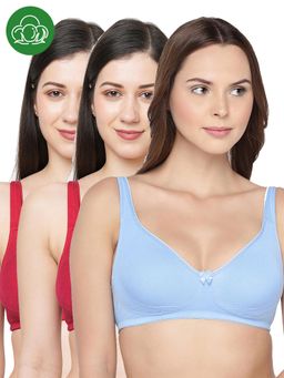 Inner Sense - Organic Cotton Antimicrobial Seamless Side Support Bra (Pack of 3)