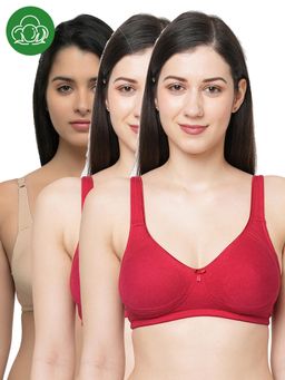 Inner Sense - Organic Cotton Antimicrobial Seamless Side Support Bra (Pack of 3)