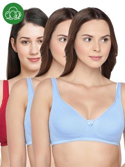 Inner Sense - Organic Cotton Antimicrobial Seamless Side Support Bra (Pack of 3)