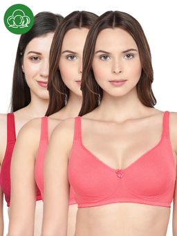 Inner Sense - Organic Cotton Antimicrobial Seamless Side Support Bra (Pack of 3)