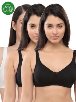 Inner Sense - Organic Cotton Antimicrobial Seamless Side Support Bra (Pack of 3)