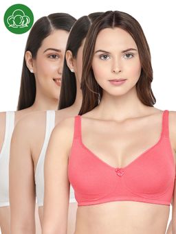 Inner Sense - Organic Cotton Antimicrobial Seamless Side Support Bra (Pack of 3)