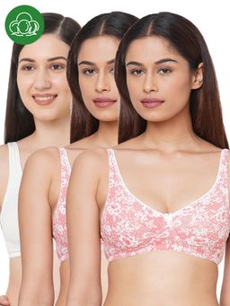 Inner Sense - Organic Cotton Antimicrobial Seamless Side Support Bra (Pack of 3)