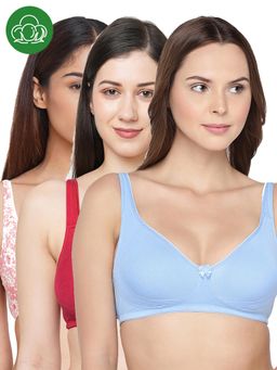 Inner Sense - Organic Cotton Antimicrobial Seamless Side Support Bra (Pack of 3)