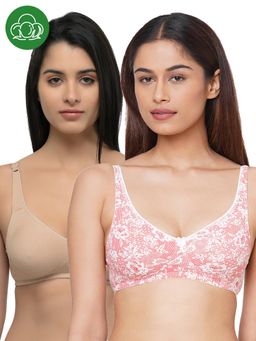 Inner Sense - Organic Cotton Antimicrobial Seamless Side Support Bra (Pack of 2)