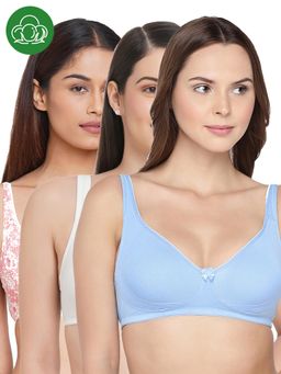 Inner Sense - Organic Cotton Antimicrobial Seamless Side Support Bra (Pack of 3)
