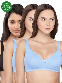 Inner Sense - Organic Cotton Antimicrobial Seamless Side Support Bra (Pack of 3)