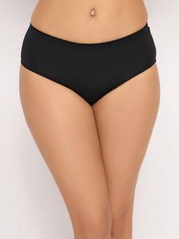 Clovia - Black Solid Hipster Panty