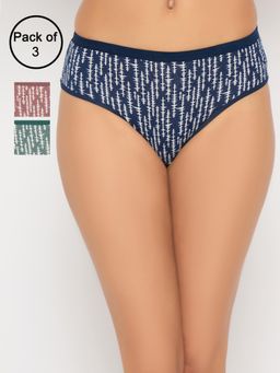 Clovia - Medium Waist Outer Elastic Hipster Panties (Pack of 3)