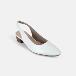 Mochi - Women's White Backstrap Closure Sandal Heels