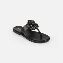 Mochi - Women Black Casual Open Toe Flats