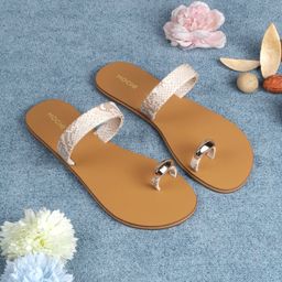 Mochi - Women Gold Flats