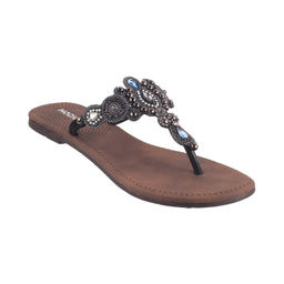Mochi - Women Black Casual Open Toe Flats
