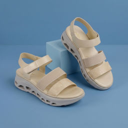 Mochi - Women's Yellow Synthetic Casual Sandals