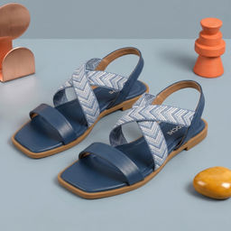 Mochi - Women's Blue Casual Sandals