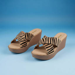 Mochi - Women's Beige Synthetic Wedge Heels