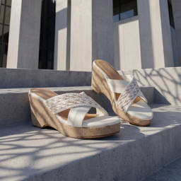 Mochi - Womens White Refined Wedge Heels