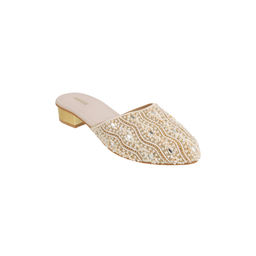 Mochi - Women Beige Casual Mule Heels