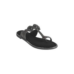 Mochi - Women Black Casual One Toe Flats