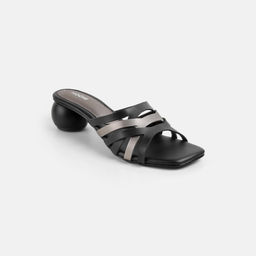 Mochi - Black Women's Synthetic Casual Heels