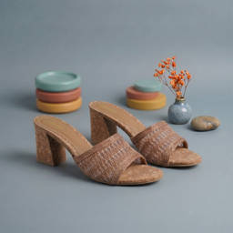 Mochi - Women's Beige Casual Heels