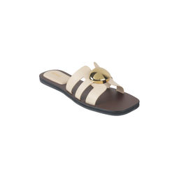 Mochi - Women's Beige Casual Flats