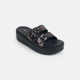 Mochi - Women's Black Casual Sandals