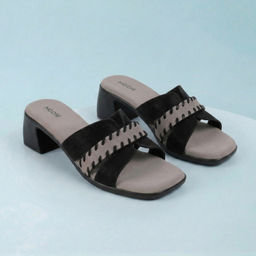 Mochi - Women's Black Synthetic Casual - Heels