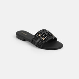 Mochi - Black Women's Synthetic Casual Flats