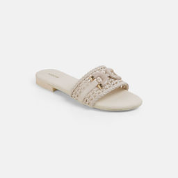 Mochi - Off White Women's Synthetic Casual Flats