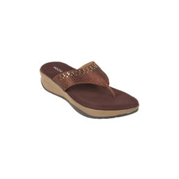 Mochi - Women Brown Synthetic Casual Sandals