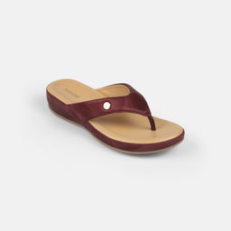 Mochi - Women 'S Maroon Casual Sandals