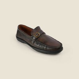 Metro - Mens Brown Slip On Loafers