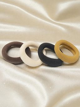 Accessher - Cotton Elastic Hair Ties (Pack of 4)
