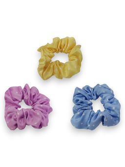 Accessher - Multi-Colour Polka Dot Fabric Stretchy Scrunchies (Pack of 3)