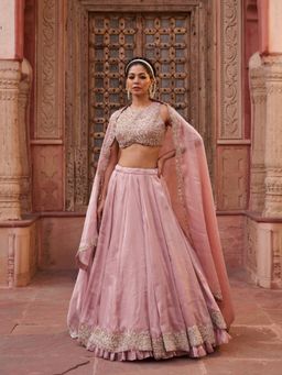 Kapda Dori - Pink Lehenga with Blouse and Dupatta