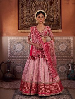 Kapda Dori - Pink Lehenga with Blouse and Dupatta