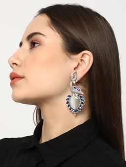 Niska - Blue Morni Statement Crystal Earrings