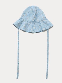 EARLY SUNDAY - Tonal Floral Blue Bonnie Hat