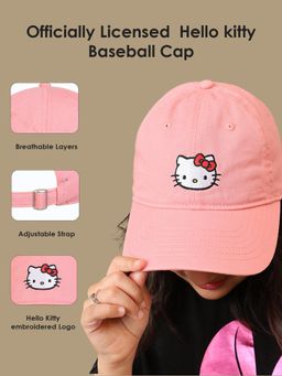 Kidsville - Official Hello Kitty Embroidered Pink Cap