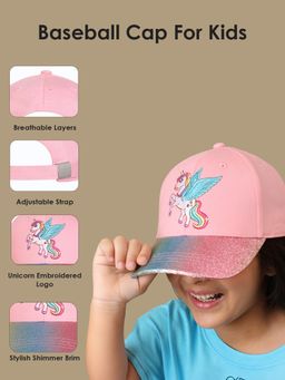 Kidsville - Unicorn Embroidered Pink Cap