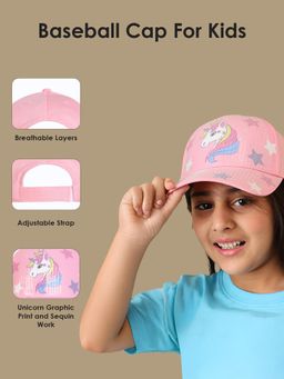 Kidsville - Unicorn Sequin Light Pink Cap