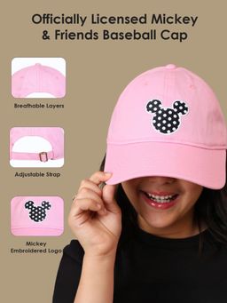 Kidsville - Official Mickey Embroidered Pink Cap
