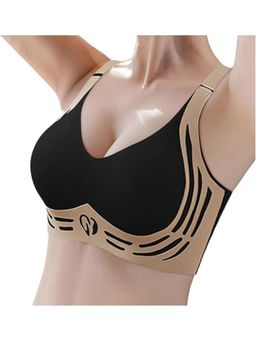 BRACHY - Black Plus Size Padded Light Support Wireless Bra